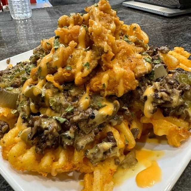 Mushroom Cheeze Steak Disco Fries.