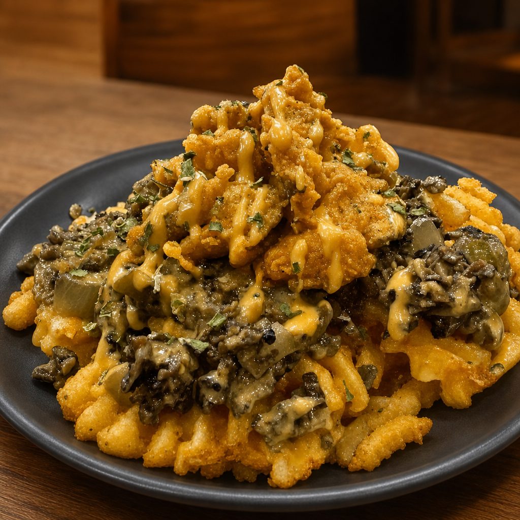 Mushroom Cheeze Steak Disco Fries.