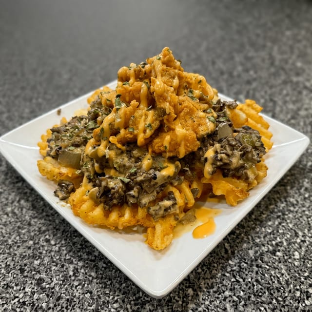 Mushroom Cheeze Steak Disco Fries.